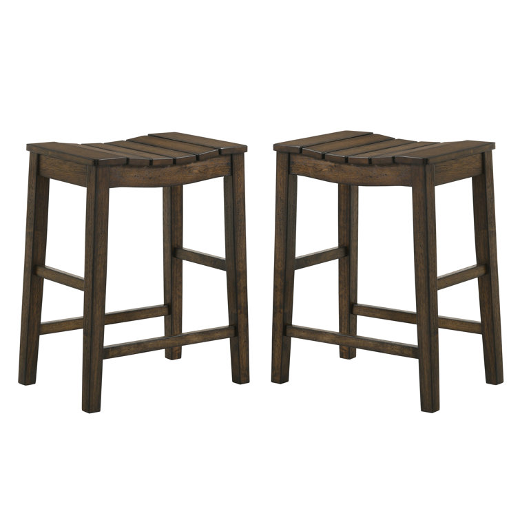Millwood Pines Huntress Solid Wood 24" Counter Stool Wayfair